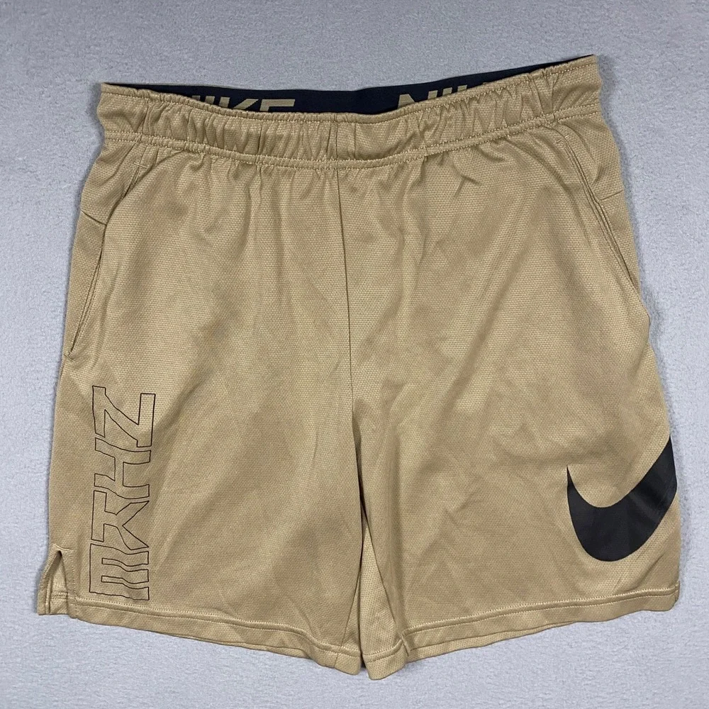 Nike Dri-FIT Training Shorts Mens Size M Tan Khaki DR8796-247 Athletic Gym